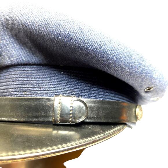 Vintage 1968 Vietnam US Army Wool Service Cap Hat War Serge Blue Type II - Picture 6 of 12